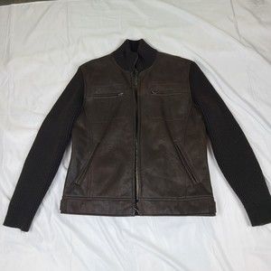 Zara Men's Jacket with faux fur lining. Size Large